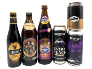 selection of dark beers