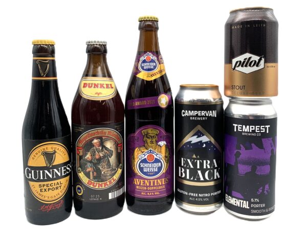 selection of dark beers