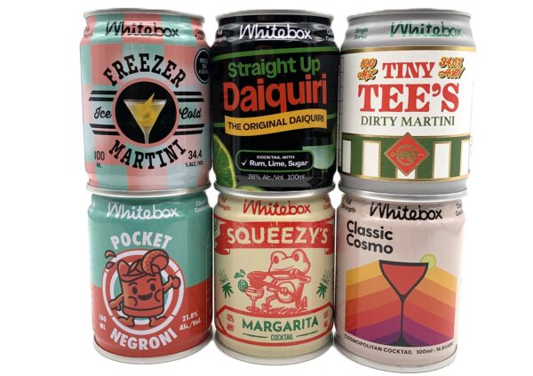 selection of whitebox cocktails