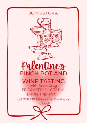 Palentines Pinch pot and Wine Tasting