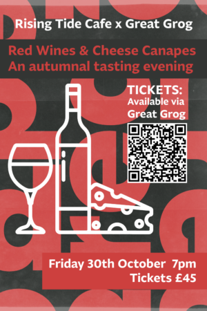 Red wine and cheese tasting at Rising Tide